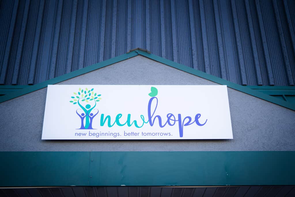Front side of the New Hope building