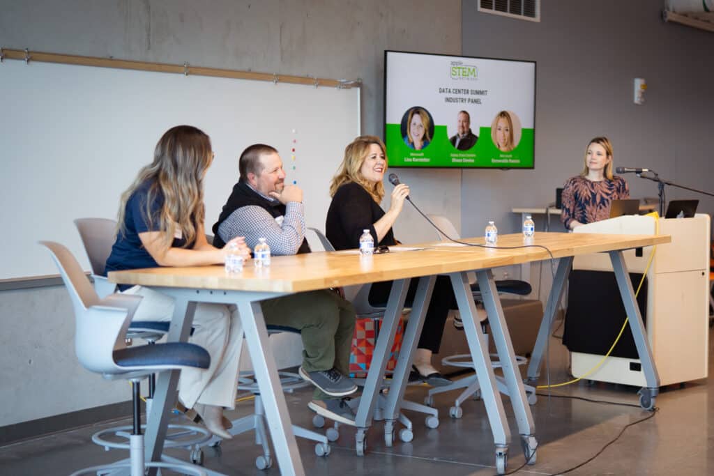 Panelists share pathways for data center careers.